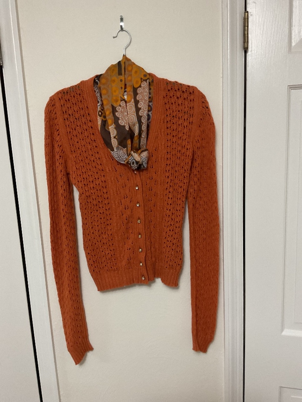 Dolce & Gabbana  orange sweater w scarf size L